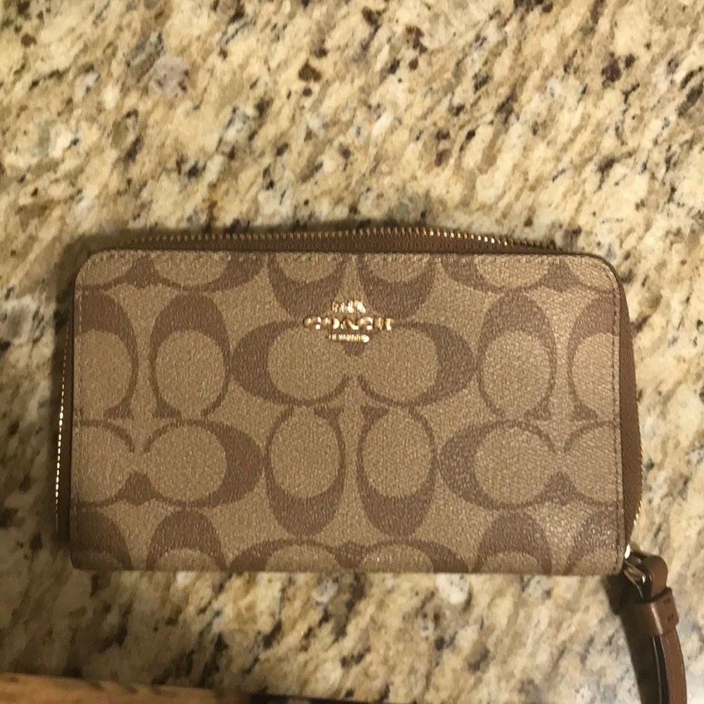 Coach signature phone case/wristlet